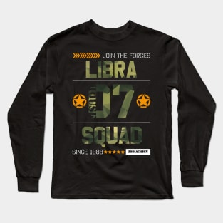 Zodiac Majesty Libra Squad Camo Long Sleeve T-Shirt